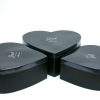 W6631c set of 3 heart shape black flower boxes set of 3 heart shape black flower boxes