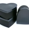 W6631plain-2 Black Heart Shape Flower boxes