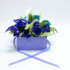 W9570purple1 Purple Square Shape Flower Boxes Purple Square Shape Flower Boxes