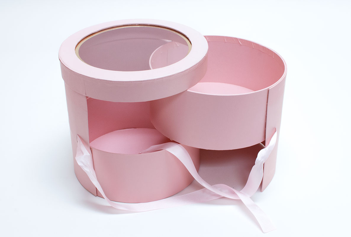 Pink Round Flower Box
