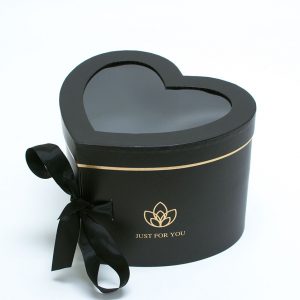 Black Heart Shape Flower Box