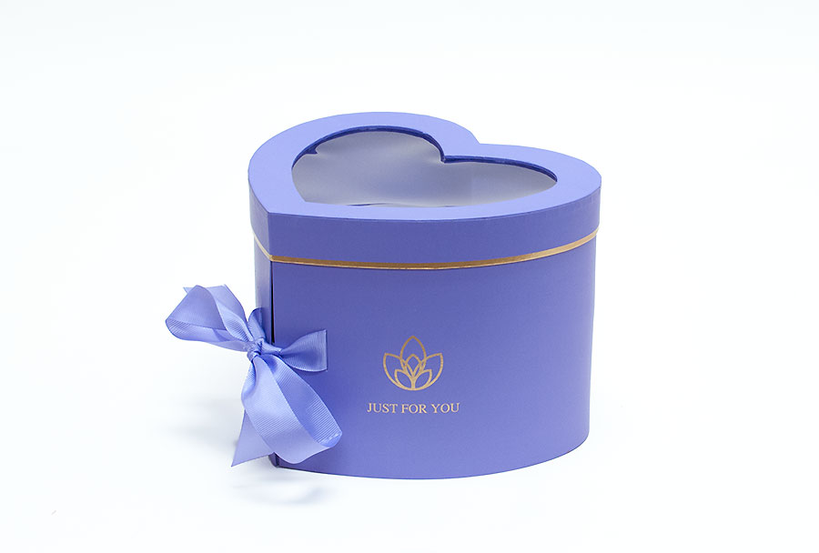 w9850purple Heart Shape Flower Box Heart Shape Flower Box