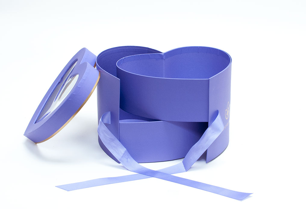 w9850purple2 Heart Shape Flower Box Heart Shape Flower Box