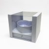 Heart Shape Flower Box W7353-2 White Square Clear Flower Box