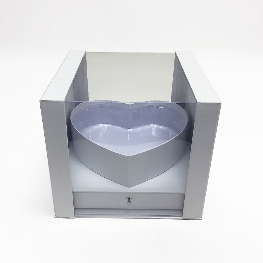 White Square Clear Flower Box