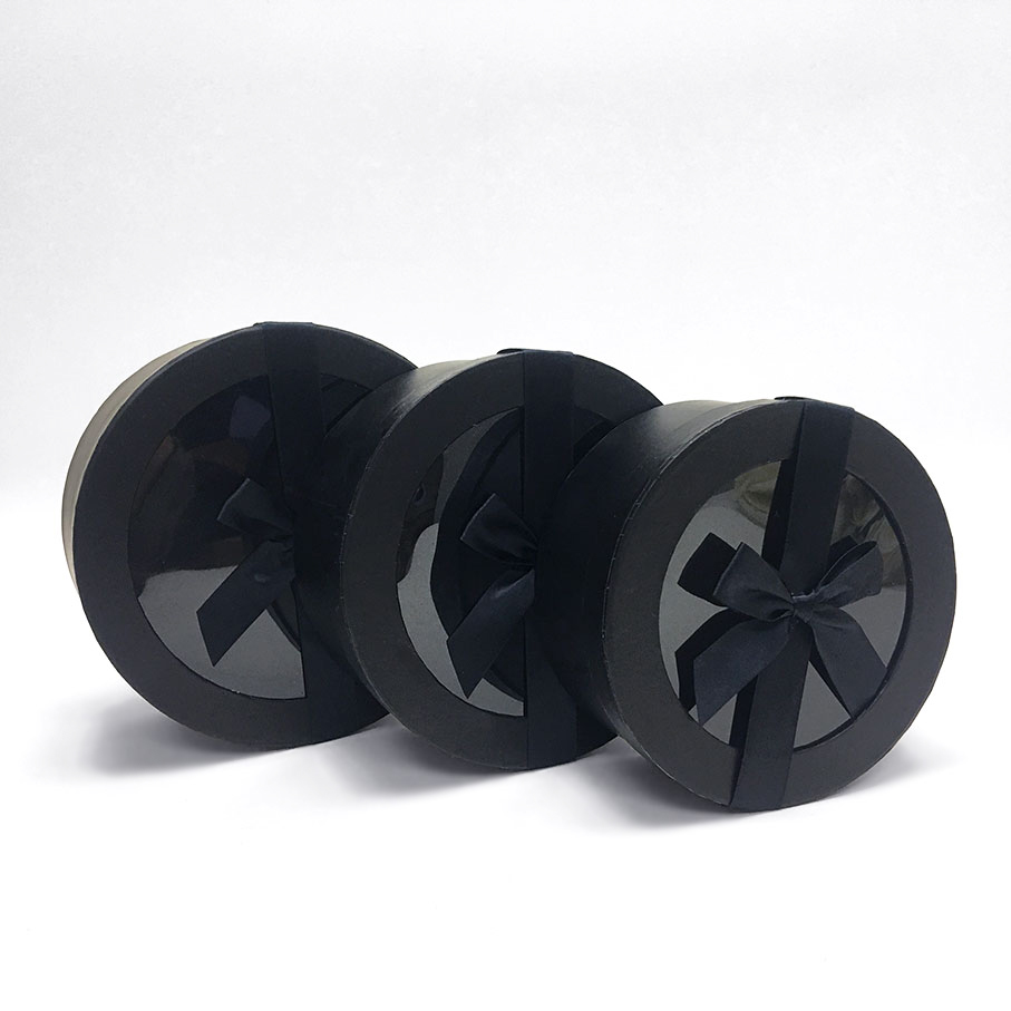 Black Round Flower Boxes