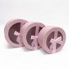 Round Shpae Flower Boxes W7410-5 Pink Round Flower Boxes With Ribbon