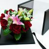 10214Ablack-design-1 Black Acrylic Flower Box with Tilted Heart