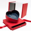 1119Ared-3 Red Acrylic Flower Box