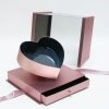 1119Arosegold-1 Rose Gold Acrylic Flower Box with Drawer and Ribbon