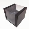 7352-2. Black Square Clear Flower Box With Heart