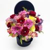 9215design-2 Black Round Flower Boxes Set of 3