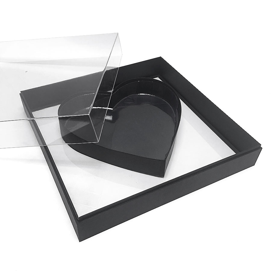 Transparent Square Heart Shape Flower box