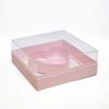Transparent Square With Heart Shape Flower Boxes