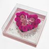 Transparent Square With Heart Shape Flower Boxes