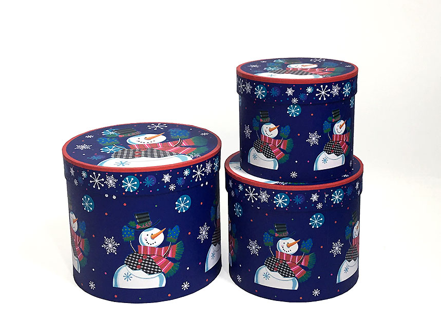 W7826-christmas-blue-flower-box Snowman Christmas Flower Boxes