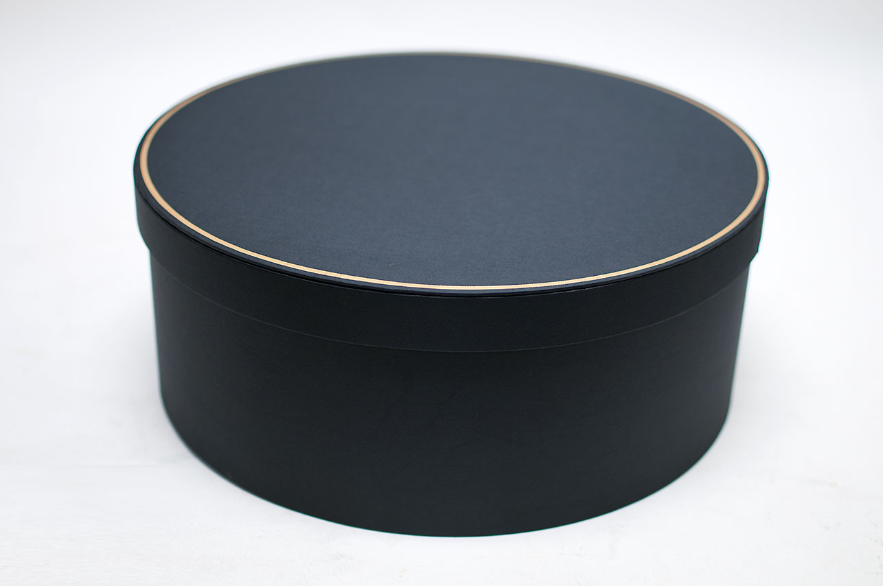 Bigrnd101blk Large Big Black Round Flower Box