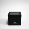 Black Square Double Layer Flower Box With Window