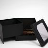 Black Square Double Layer Flower Box With Window