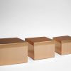 W6854 Gold Striped Flower Boxes Set of 3 W6854 Gold Striped Flower Boxes Set of 3