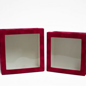 w7338-red-velvet-square-flower-box-with-window-set-of-2