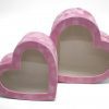 w7760 Velvet Heart Shape Flower Boxes Set of 2 Velvet Heart Shape Flower Boxes