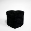 w7800 Black Velvet Heart Shaped Box with Drawer w7800 Black Velvet Heart Shaped Box with Drawer