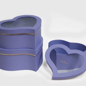 W9724Purple Purple Window Heart Shape Flower Box