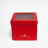 W9771 Red Square Double Layer Flower Box With Window W9771 Red Square Double Layer Flower Box With Window