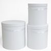 W5638 Set of 3 Round Barrel White W5638 Set of 3 Round Barrel White