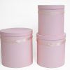 W5639 Set of 3 Round Barrel Pink W5639 Set of 3 Round Barrel Pink