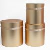 W5641 Set of 3 Round Barrel Gold W5641 Set of 3 Round Barrel Gold