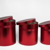 W5640 Set of 3 Round Barrel Red W5640 Set of 3 Round Barrel Red