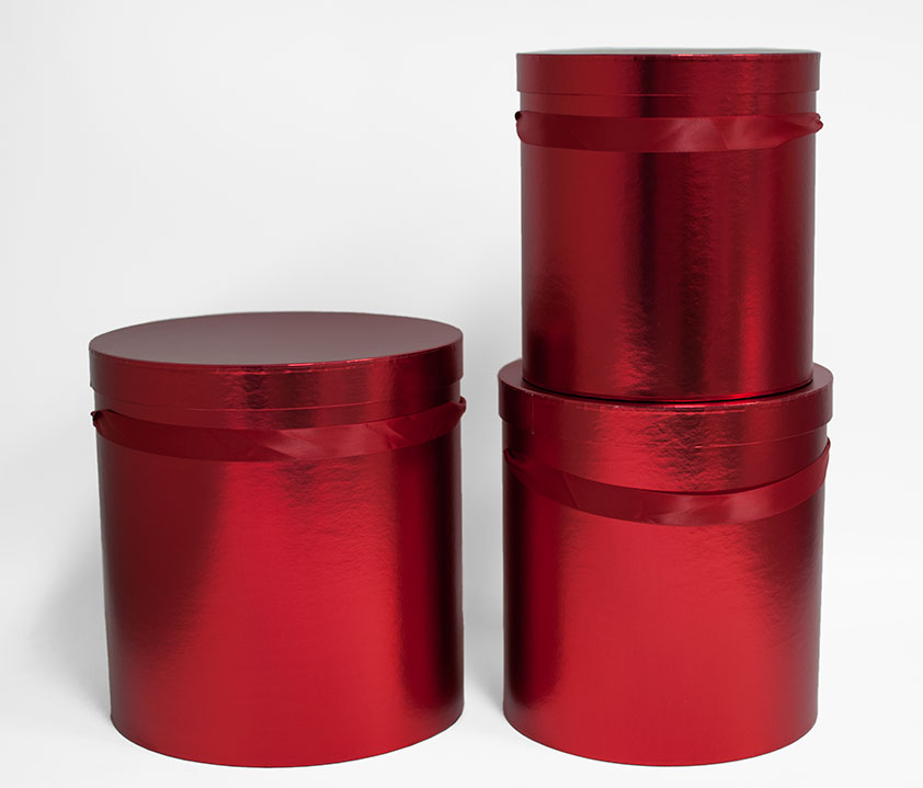 W5640 Set of 3 Round Barrel Red W5640 Set of 3 Round Barrel Red