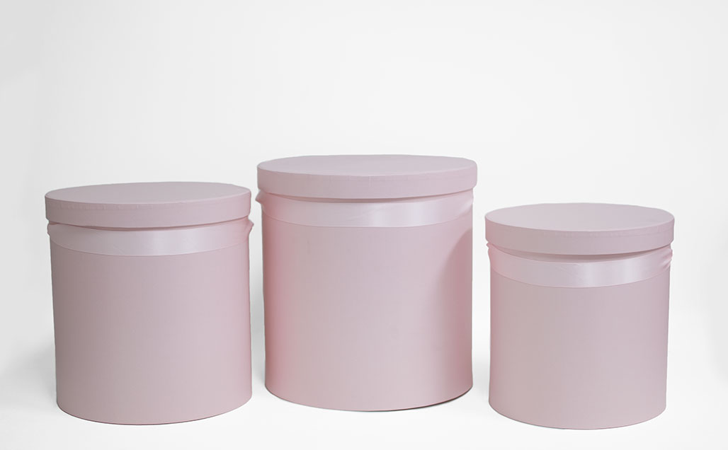 W5639 Set of 3 Round Barrel Pink