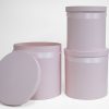 W5639 Set of 3 Round Barrel Pink