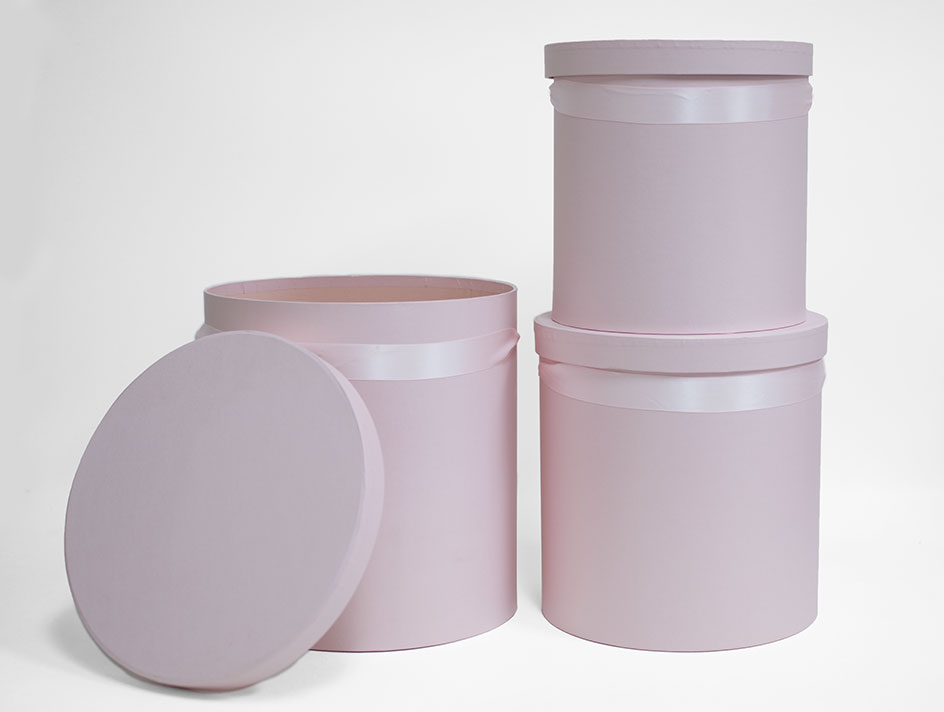 W5639 Set of 3 Round Barrel Pink