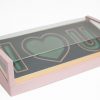 Pink Acrylic I Love You Flower Box Comes With Liners and Foams Pink Acrylic I Love You Flower Box Comes With Liners and Foams