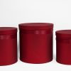 W5640 Set of 3 Round Barrel Red W5640 Set of 3 Round Barrel Red