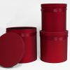 W5640 Set of 3 Round Barrel Red W5640 Set of 3 Round Barrel Red