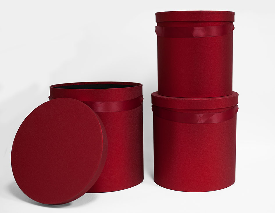 W5640 Set of 3 Round Barrel Red W5640 Set of 3 Round Barrel Red