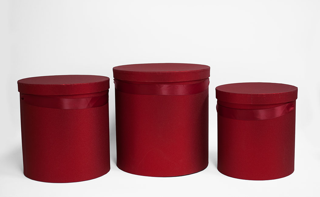 W5640 Set of 3 Round Barrel Red W5640 Set of 3 Round Barrel Red