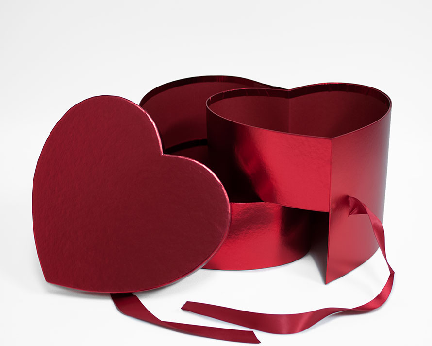 W7493 Red Heart Shape Flower Box (Two-Layers) W7493 Red Heart Shape Flower Box (Two-Layers)