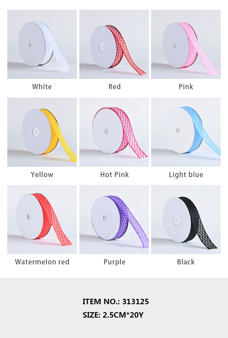 1 Inch Lace Oval Pattern Ribbons