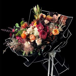 Black And White Plastic Flower Wraps