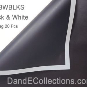 Black And White Plastic Flower Wraps