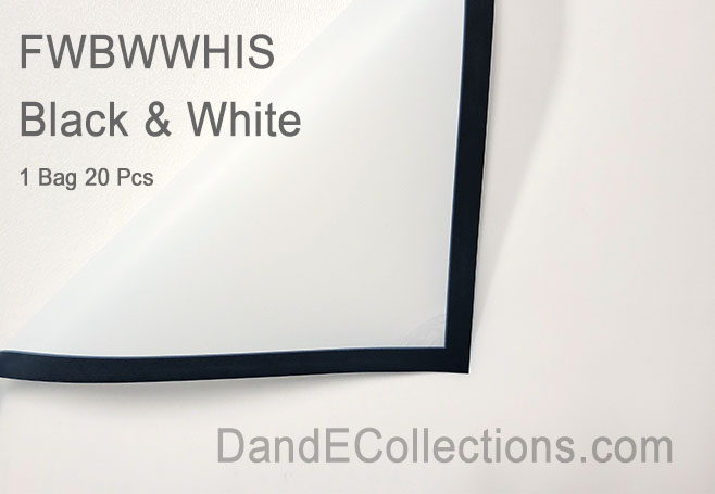 Black And White Plastic Flower Wraps