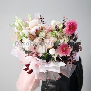 Plastic Clear Love Heart Flower Wraps