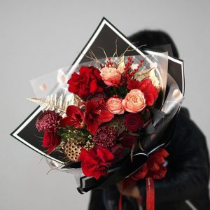 Plastic Clear Love Heart Flower Wraps