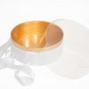 100337 White Acrylic Round Box